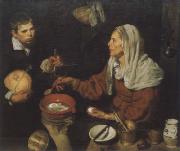 Diego Velazquez, Old woman in the eggs roast